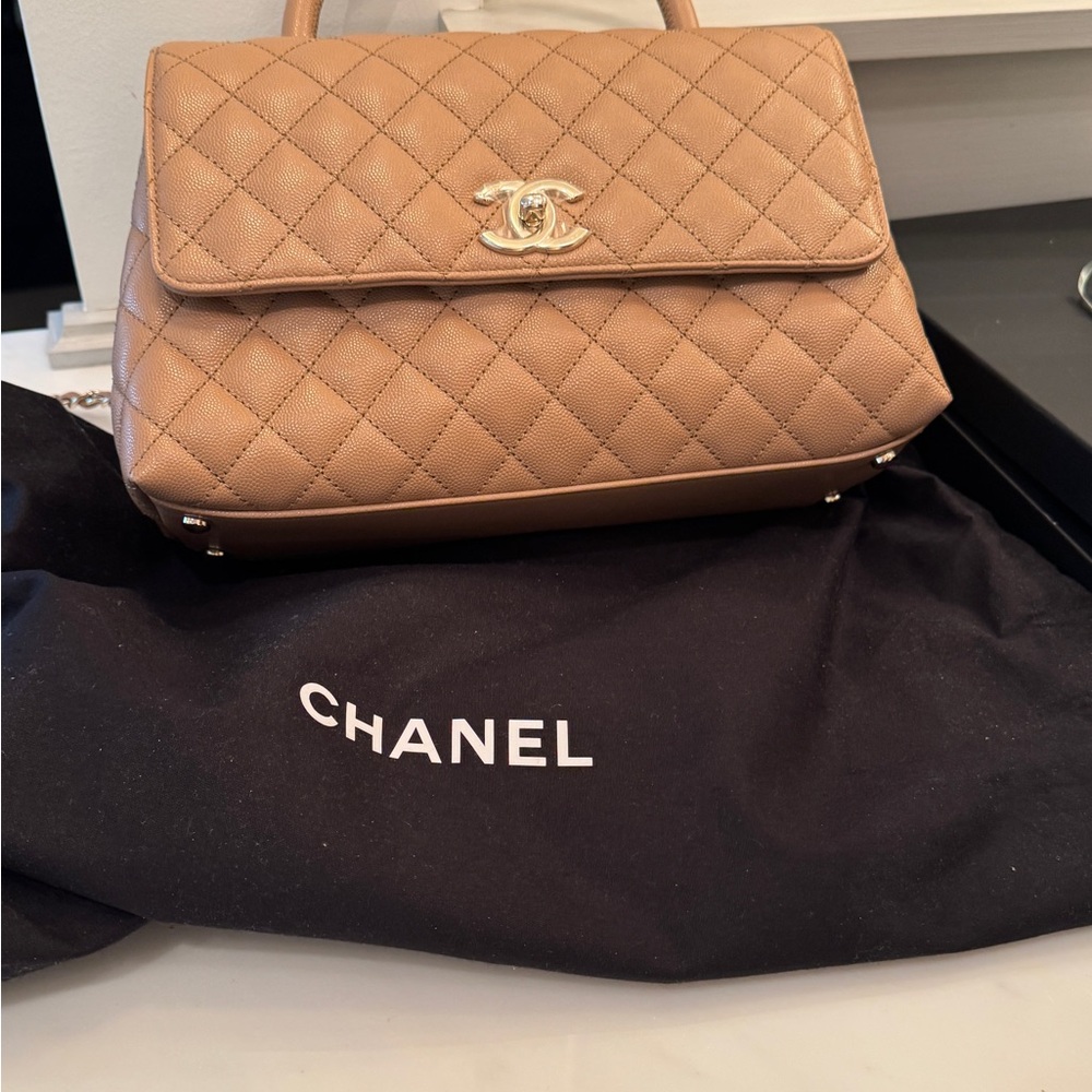 Brand New: Chanel Beige Medium Top Handle